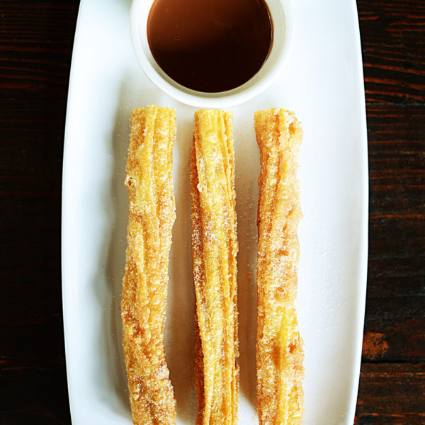 Churros with hot chocolate